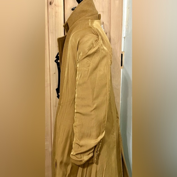 Free People Victoria Pleated Trench Coat Camel XS EUC - Picture 15 of 16